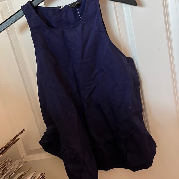 Ann Taylor Tops - Ann Taylor Dark Navy Cotton-Linen Top.18226